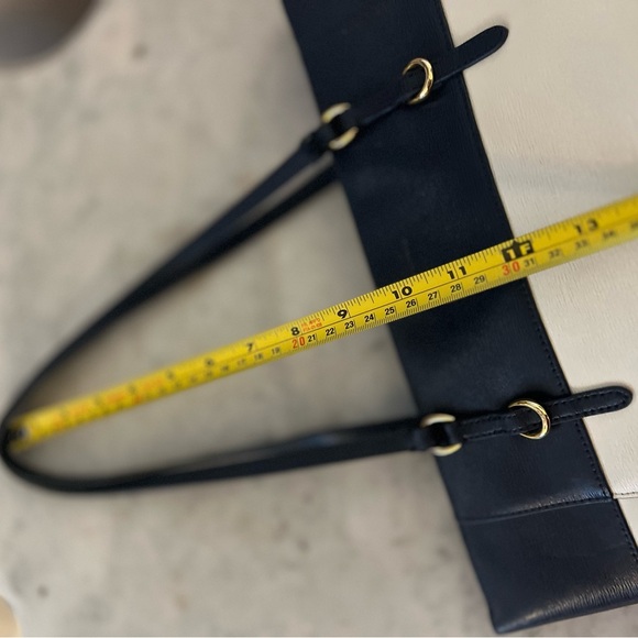 EUC Ralph Lauren Leather Colorblock Purse in green, navy, and cream - Picture 14 of 16